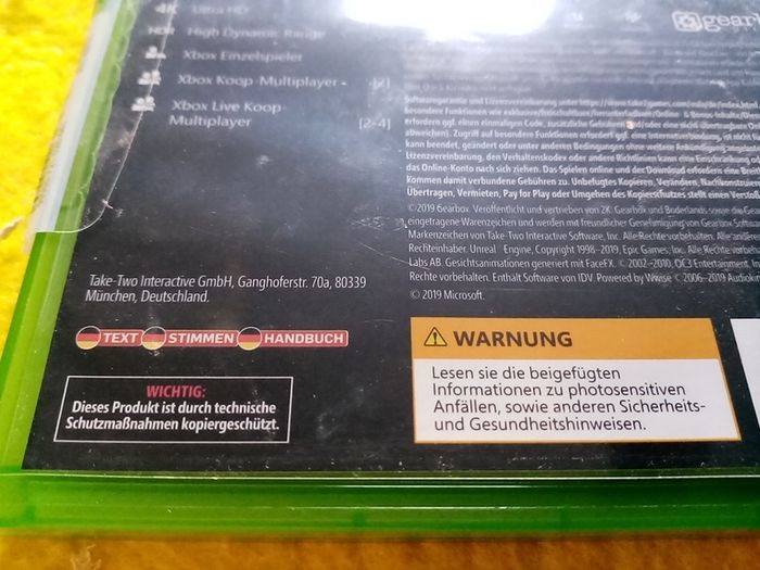 German edition Borderlands 3 Xbox one 1 Games Original