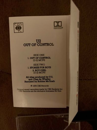 U2 - Three - Original 1985 CBS Ireland Cassette