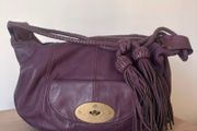 Mulberry Tassle Hobo bag in rich plum