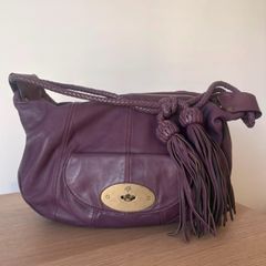 Mulberry Tassle Hobo bag in rich plum
