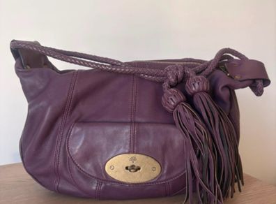 Mulberry Tassle Hobo bag in rich plum