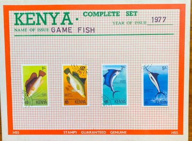 stamps: Kenya - 1977 - game fish
