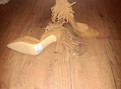 Stunjing brand NEW fringe stiletto shoes from Very, size 4