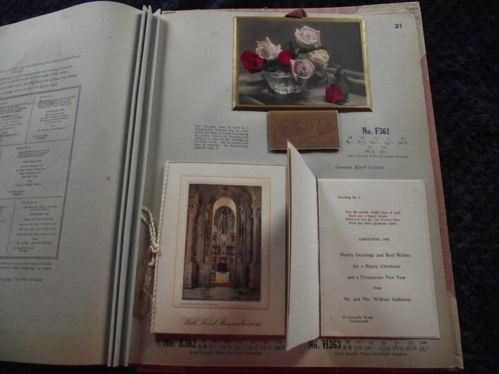 1936 Greeting card and Calendar sample book - The Royal Art Private Christmas Greeting Cards