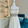 Beautiful One shoulder Ivory/Cream Debs Dress with Rhinestone embellishments design from Elliott Chambers Image 2
