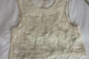 topshop size 8 lace top with scallop ending