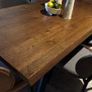 200cm Smoked Oak Dining Table Like New Image 8