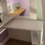 Loft bed with dressing table, drawers, wardrobe, bookshelf and bed Image 4