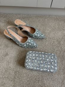 Diamond heels and bag