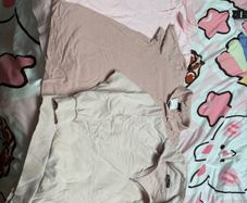 Three male pink T-shirts