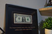 Gift 3D money frame art decor