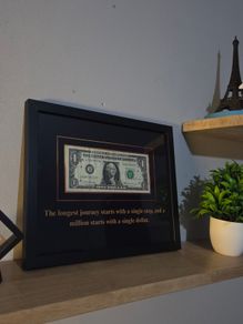 Gift 3D money frame art decor
