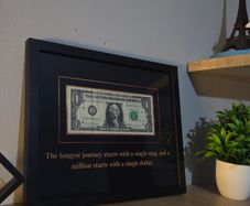 Gift 3D money frame art decor