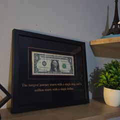 Gift 3D money frame art decor