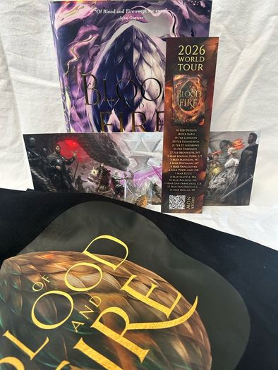 Ryan Cahill SIGNED Of Blood and Fire 1st Edition Bound & The Broken Tour Bundle