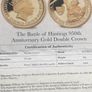 Gibraltar 2016 Solid 9ct Gold Proof Double Crown, 10g, In Capsule With COA. Image 9
