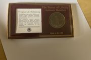 Statue of Liberty Authentic Medallion Coin Made From Materials From The Statue
