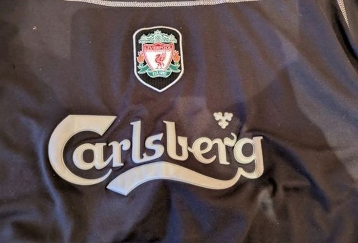Liverpool 2002 away football jersey shirt large mens Reebok