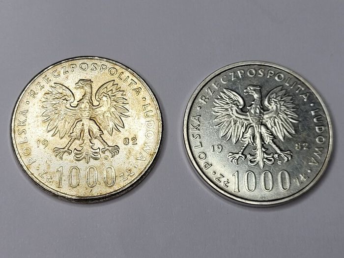 Poland silver coin 1000 zl John Paul II 1982