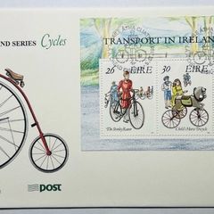 Ireland 1991 EARLY BICYCLES Transport FDC Envelope EIRE Irish Stamps Mini Sheet