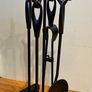 Vintage Fireplace Companion Set on Cast Iron Stand Image 2