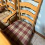 Pine Dining Table and Six Chairs. Solid. Heavy. Image 3