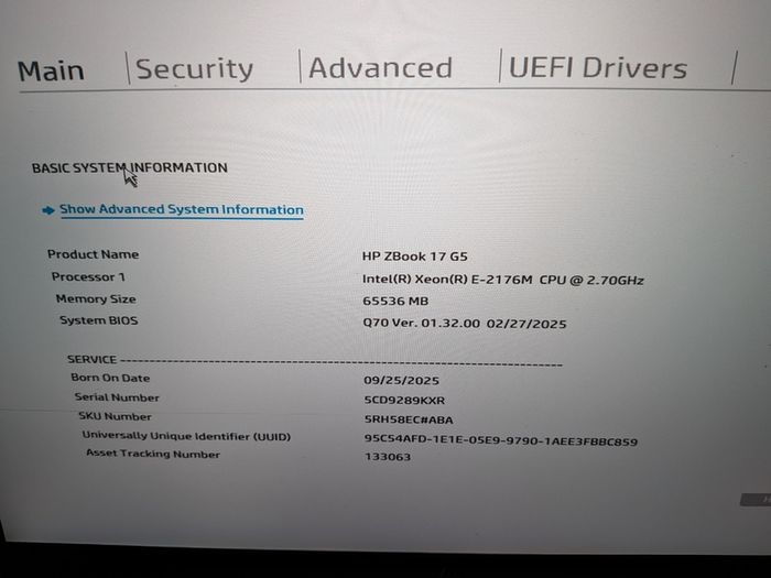 HP Zbook 17 G5