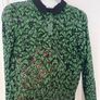 Zara Black and Green Lace Top Image 2