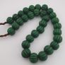 Antique African Green Melon Shape Big Beads Necklace Strand Image 2