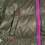 Eleven Elfs Khaki Green Pink Trim Padded Quilted Puffer Jacket Down Size S Image 8