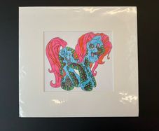 Mounted colourful Anime Print -My Little Pony