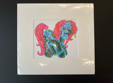 Mounted colourful Anime Print -My Little Pony