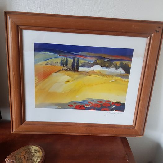 Juliane Jhan Print Titled: A View Of Tuscany. :framed 69cm Wide X 51cm Heigh.  Apeture  40cm X 28cm.