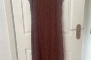 M&amp;S Brown Stretch Dress Size 14