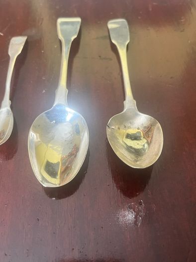 Antique Dublin Georgian Silver Fiddle Back Spoons