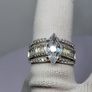 Sterling silver Sz (O) White Cubic Zirconia Ring in Rhodium Overlay Sterling Silver Image 6