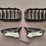 Brand New F10 F11 Lci Black Kidney Grilles & Mirror Covers Set Image 7