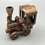 Vintage Antique Rustic Metal Brass Art Miniature 3" Train Model Made In Italy Image 3