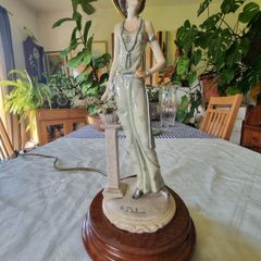 Vintage Italian lamp female figure