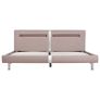 Bed Frame with LED Cappuccino Faux Leather 150x200 cm Image 4