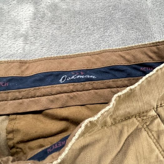 Oakman Vintage Active Stretch Canvas Chinos W36 L32 Brown