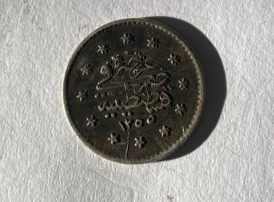 TURKEY - 1 Kurush - AH1293 Year 19 (1893) - Km-735 - Small Silver Coin