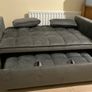 Sofa bed, grey velvet, 2-seater Image 4