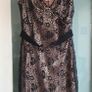 RENATA NUCCI black and taupe dress Sz 14 UK - Bnwt Rrp 239 Sterling Image 3