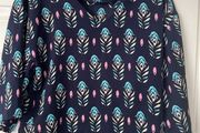 Anonyme Printed Top - Size M - Navy Patterned Blouse