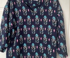 Anonyme Printed Top - Size M - Navy Patterned Blouse