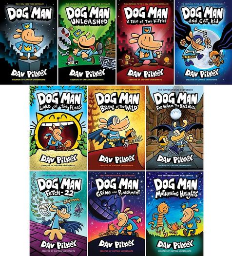 Dog Man 10 Books & Plushie Dog man NEW