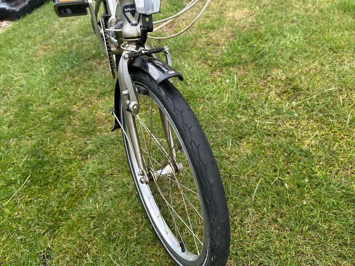 Folding adult bicycle.