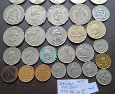 A Lot of 220+ grams of coins from Zambia (1968-2013)