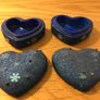 Two sparkly Blue Heart Shaped Trinket boxes Image 4